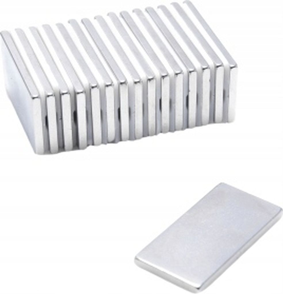 Neodym Magnete 30x15x2 N38 1 Stück, Extrem stark, Magnettafeln, Kühlschränke, Whiteboards, DIY
