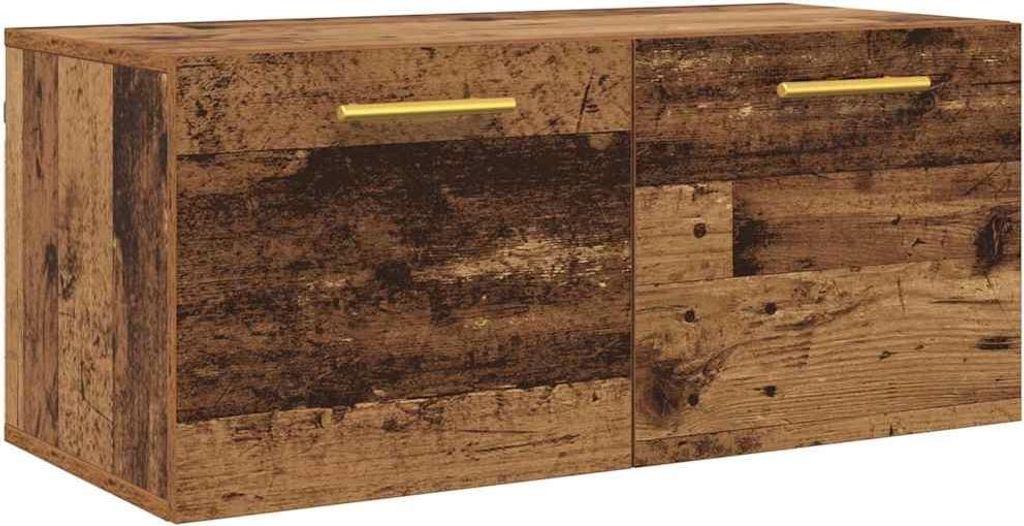 vidaXL Wandschrank Altholz 80 x 36.5 x 35 cm Holzwerkstoff