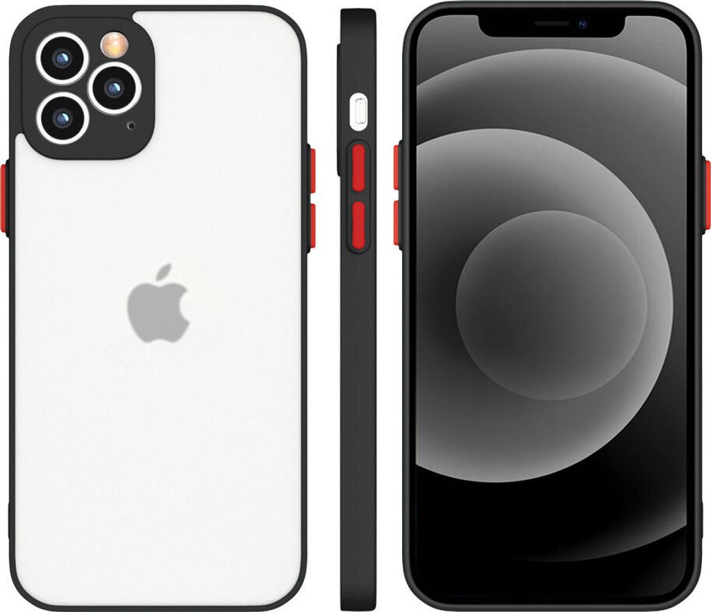 Milky Case Flexible, durchscheinende Silikonhülle für iPhone 12 Pro Max, Schwarz