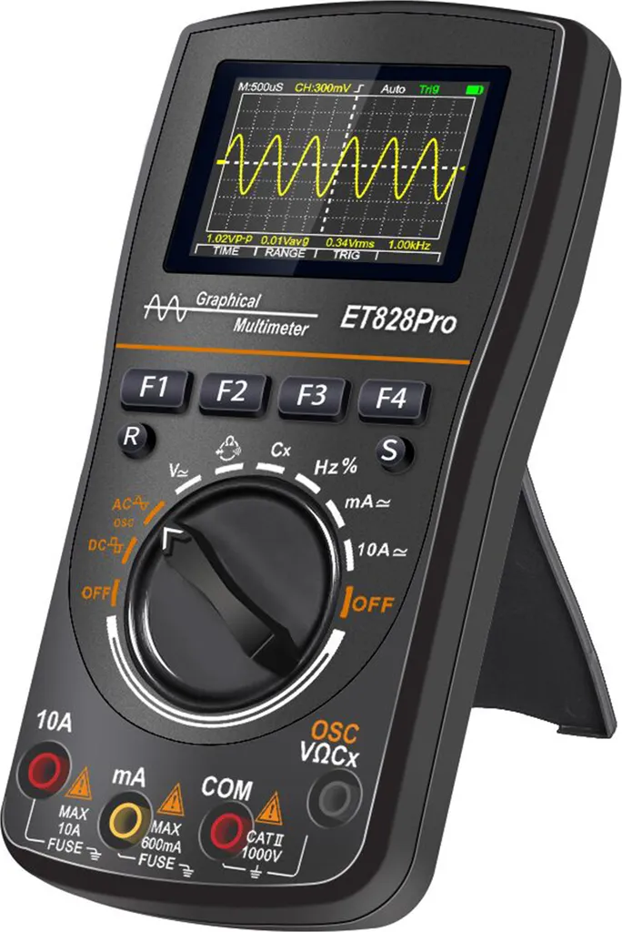 Multimètre oscilloscope graphique intelligent ET828Pro pour tests de DIY - 2