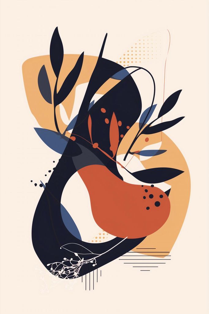 Plakat 30x45cm Abstrakte Botanika in Bewegung