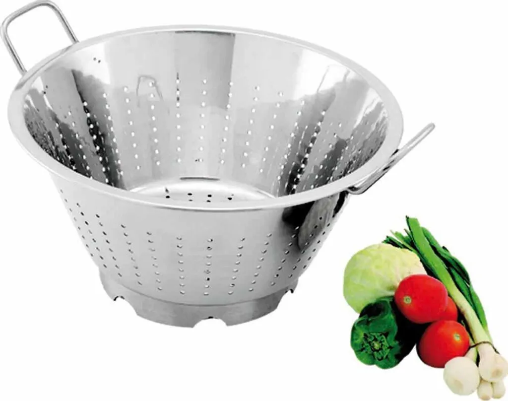 Scolapasta Tradizionale in Acciaio 40cm - Lucido e Conico