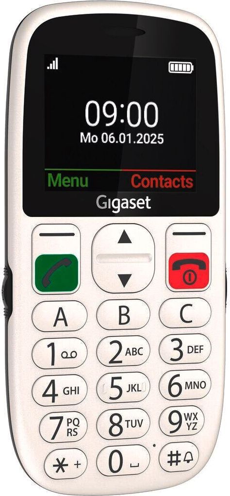 Gigaset GL395 5,59 cm (2.2") 90 g Weiß Seniorentelefon