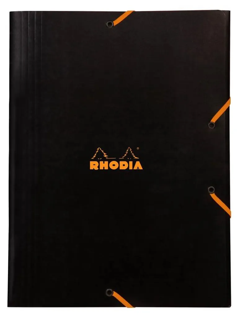 Grand Classeur à anneaux Rhodia 24x32 cm noir pour classement de bureau