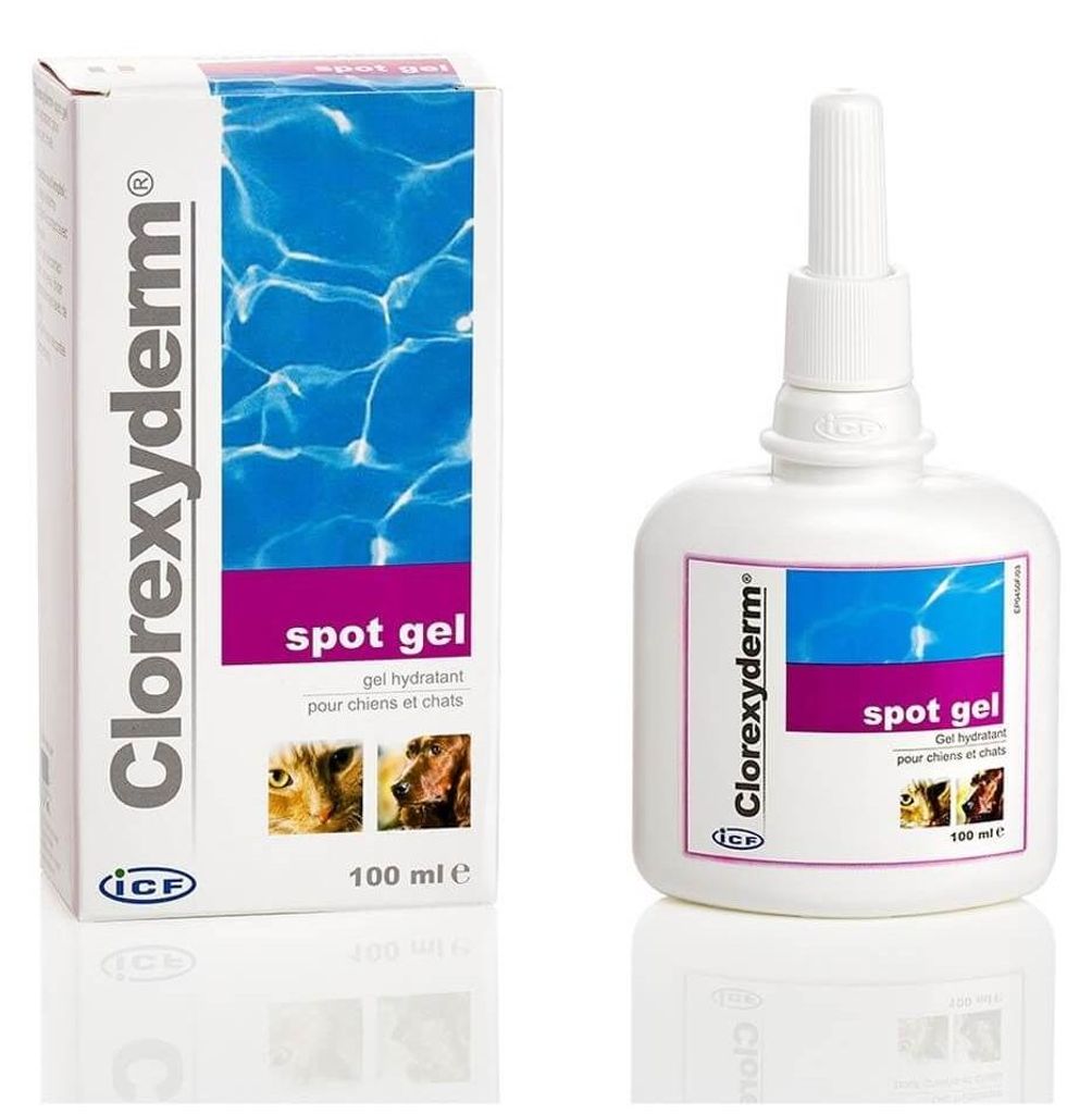 Clorexyderm Spot Gel 100 ml | Oorhuidverzorging voor honden Productafbeelding 