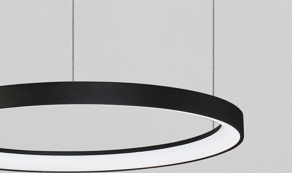 Nova Luce PERTINO LED Pendelleuchte Schwarz 38W Warmweiss 150x48cm dimmbar 9345687