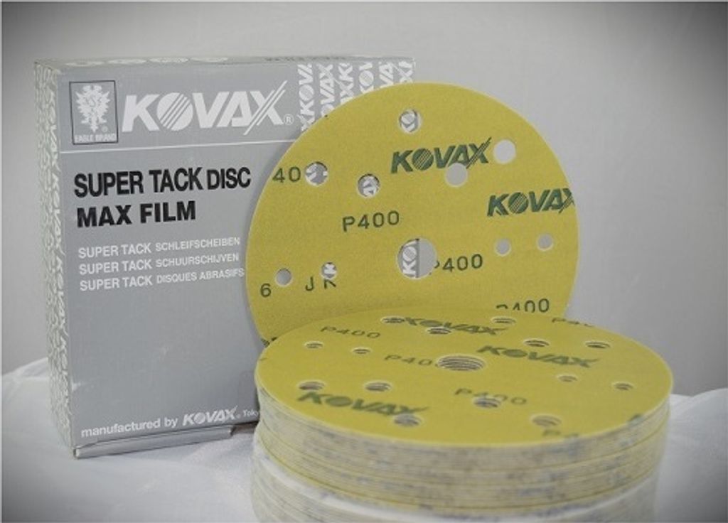 KOVAX Maxfilm Scheiben SuperTack P400, Ø152mm 15-Loch, 50er-Pck.