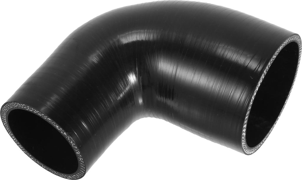 1 Stück 57-76mm 2,24"-2,99" ID 102mm 4,02" Länge 90 Grad Schwarzer Autosilikonschlauch Kühlmittelschlauch Universal