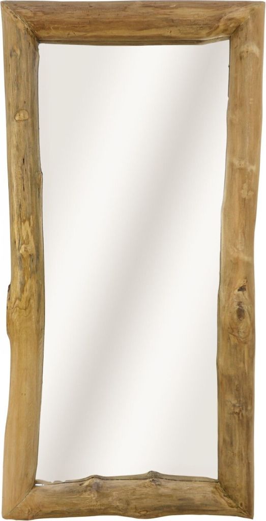 HSM Collection-Rechteckiger Spiegel-60x6x120-Natur-Teak