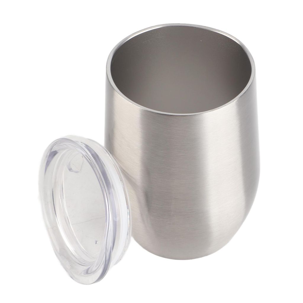 12oz nerezový pohár na víno bez stopky s víčkem a otvorem Obrázek produktu 