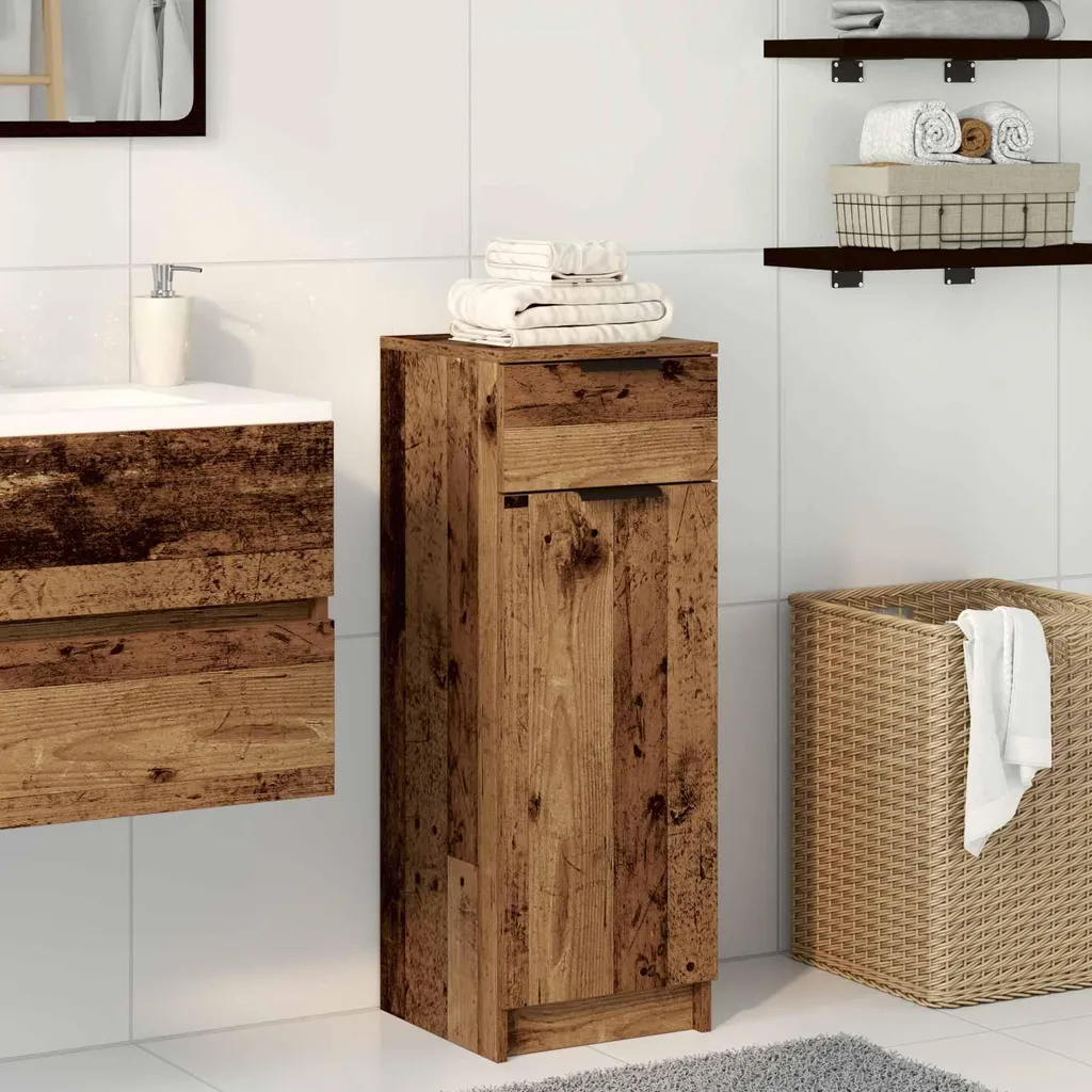 Maison Exclusive Armoire de salle de bain 32x34x90 cm Bois ancien chic