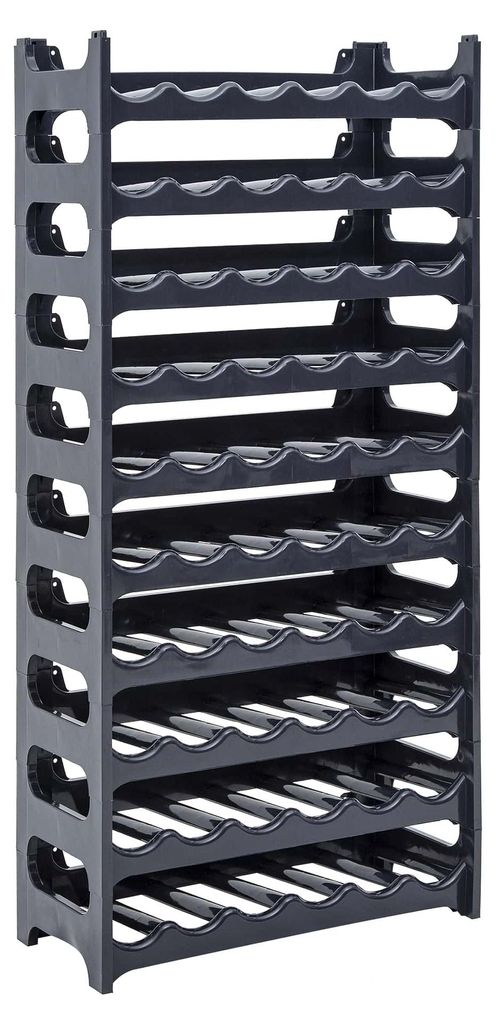 Novaliv Flaschenregal für 60 Flaschen | Weinregal grau | Produktbild 