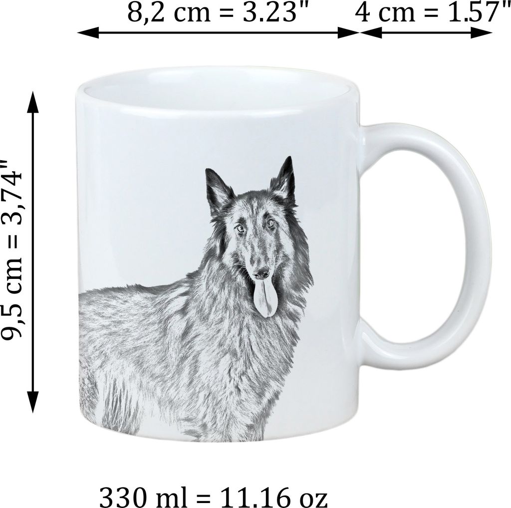 Belgischer Schäferhund I - Tasse mit Hund, fröhliche Tasse für Hundeliebhaber, personalisiertes Geschenk der Marke Art-Dog