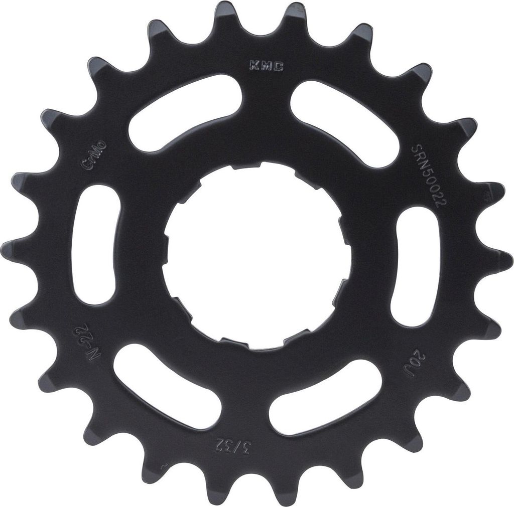 Antriebsritzel E-Bike KMC für Enviolo 1/2" x 3/32", 22 Zähne, schwarz