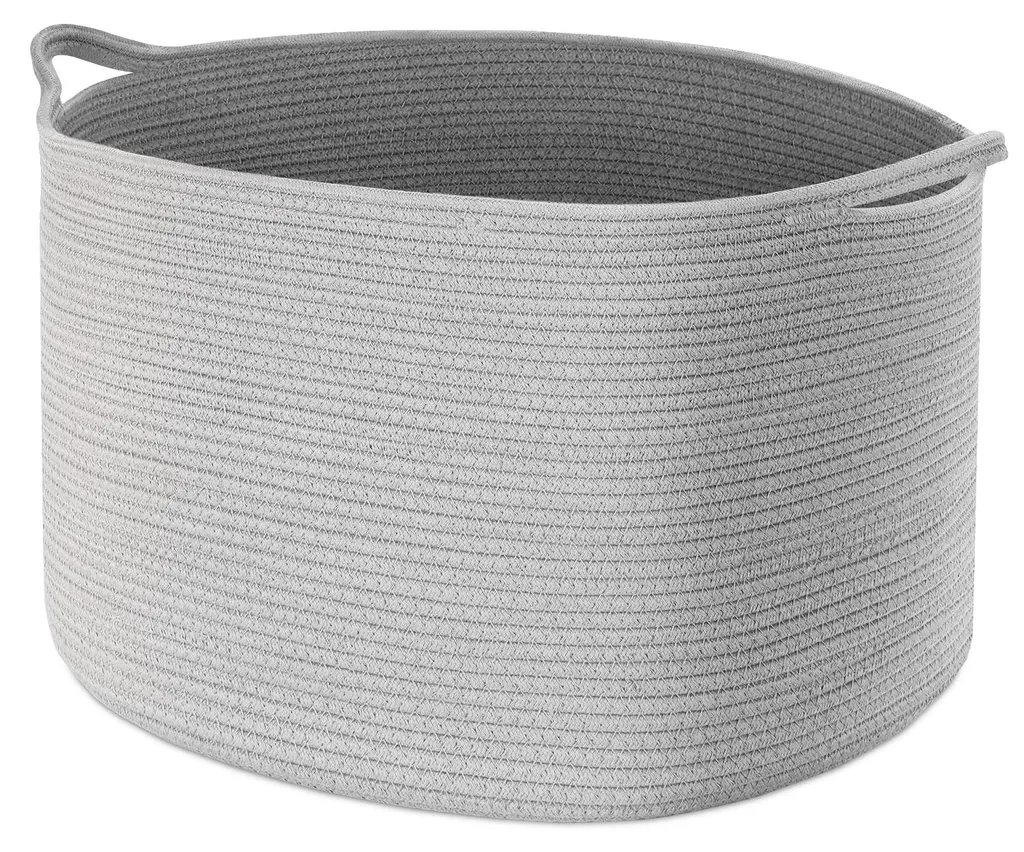 Bac de rangement en tissu pour chambre d'enfant et salon pliable gris