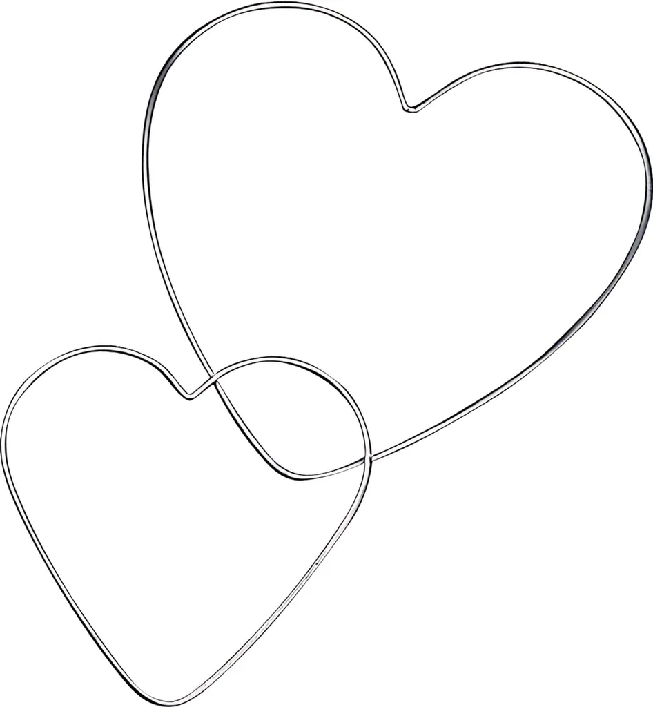 Cœur métallique 20 cm pour DIY - Créez votre décoration de mariage