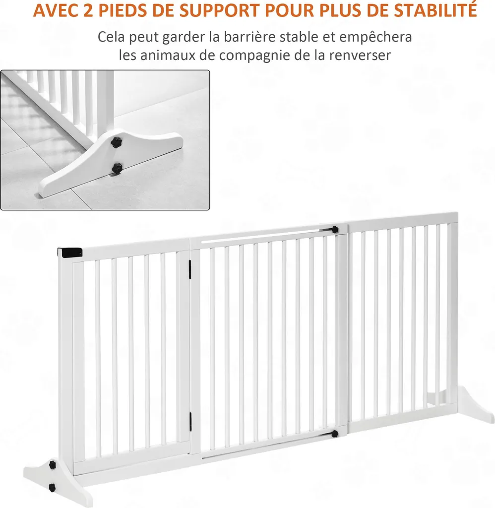 Barrière chien sans perçage pour grands passages longueur modulable - 4