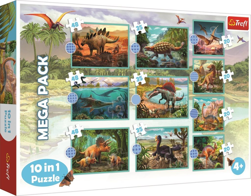 Trefl Puzzle 10in1 Meet all the dinozaurs 90390 Obrázek produktu 