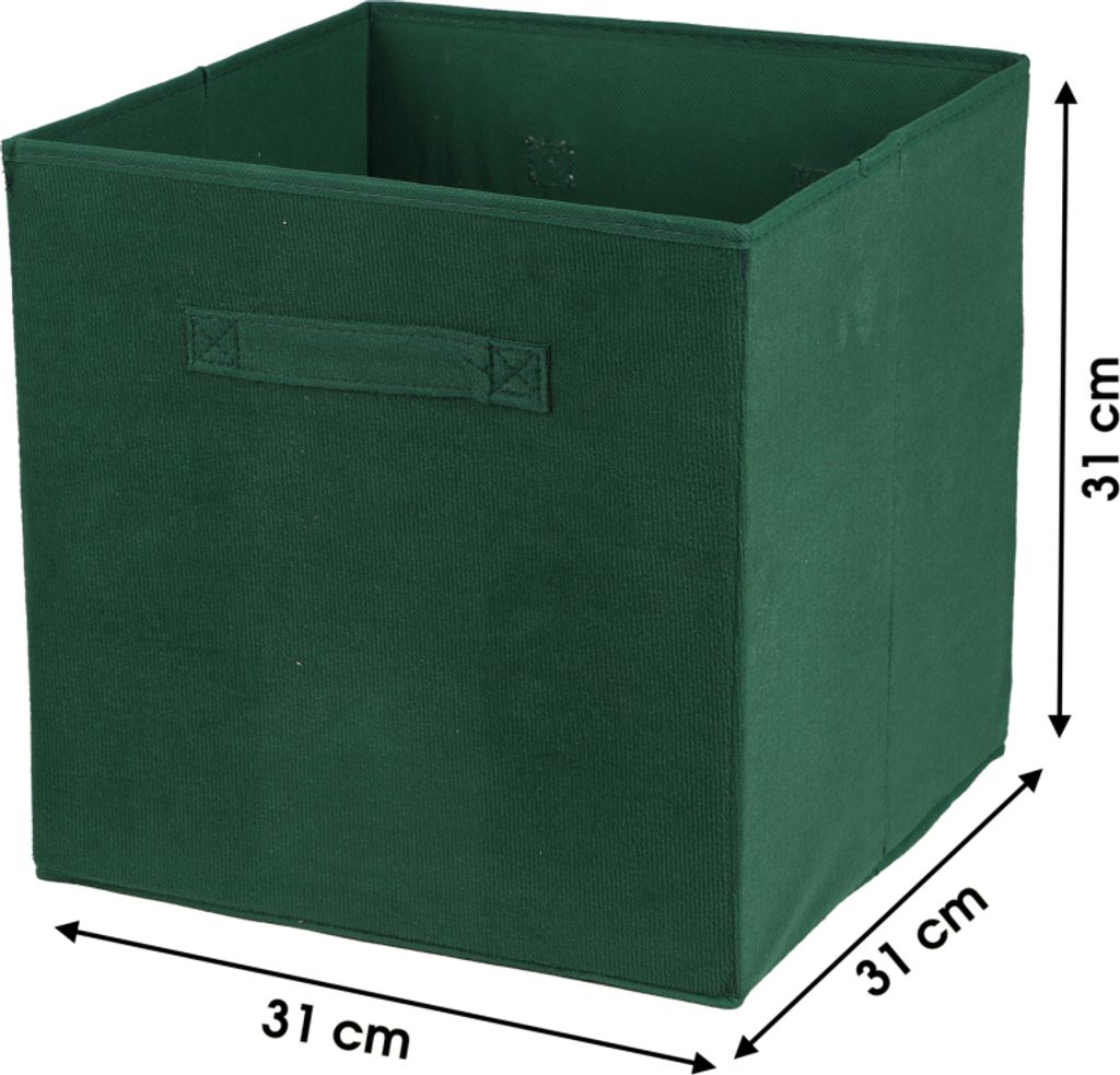 Kallax Box, Aufbewahrungsbox aus Kord, dunkelgrün