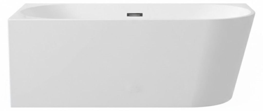 Balneo Eckbadewanne Badewanne Acryl AVOLA 150x75cm Links Deckel Klick-Klack Stöpsel Anthrazit