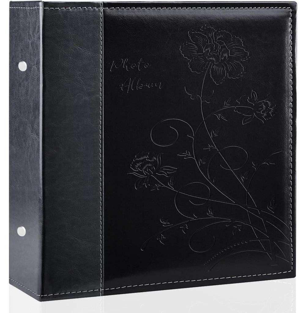 Fotoalbum 10x15 cm 1000 Fotos Leder Schwarz Produktbild 