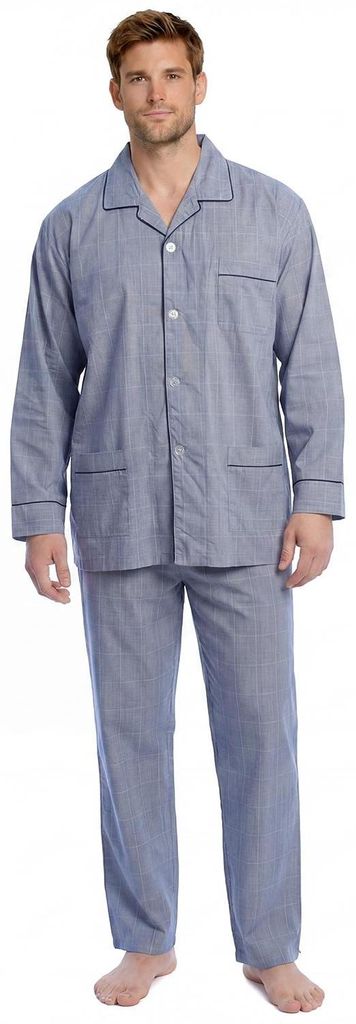 Kisses&Love Herren-Pyjama aus Baumwollpopeline KLP5