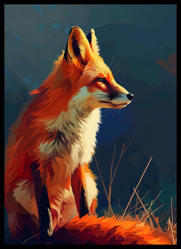 Plakat 39,5x55cm Blick der Füchsin