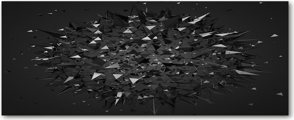 Tulup Küchenrückwand Spritzschutz aus Glas -125x50 -Spritzschutz auf gehärtetes Glas Deko Kunst 3D-Abstraktion