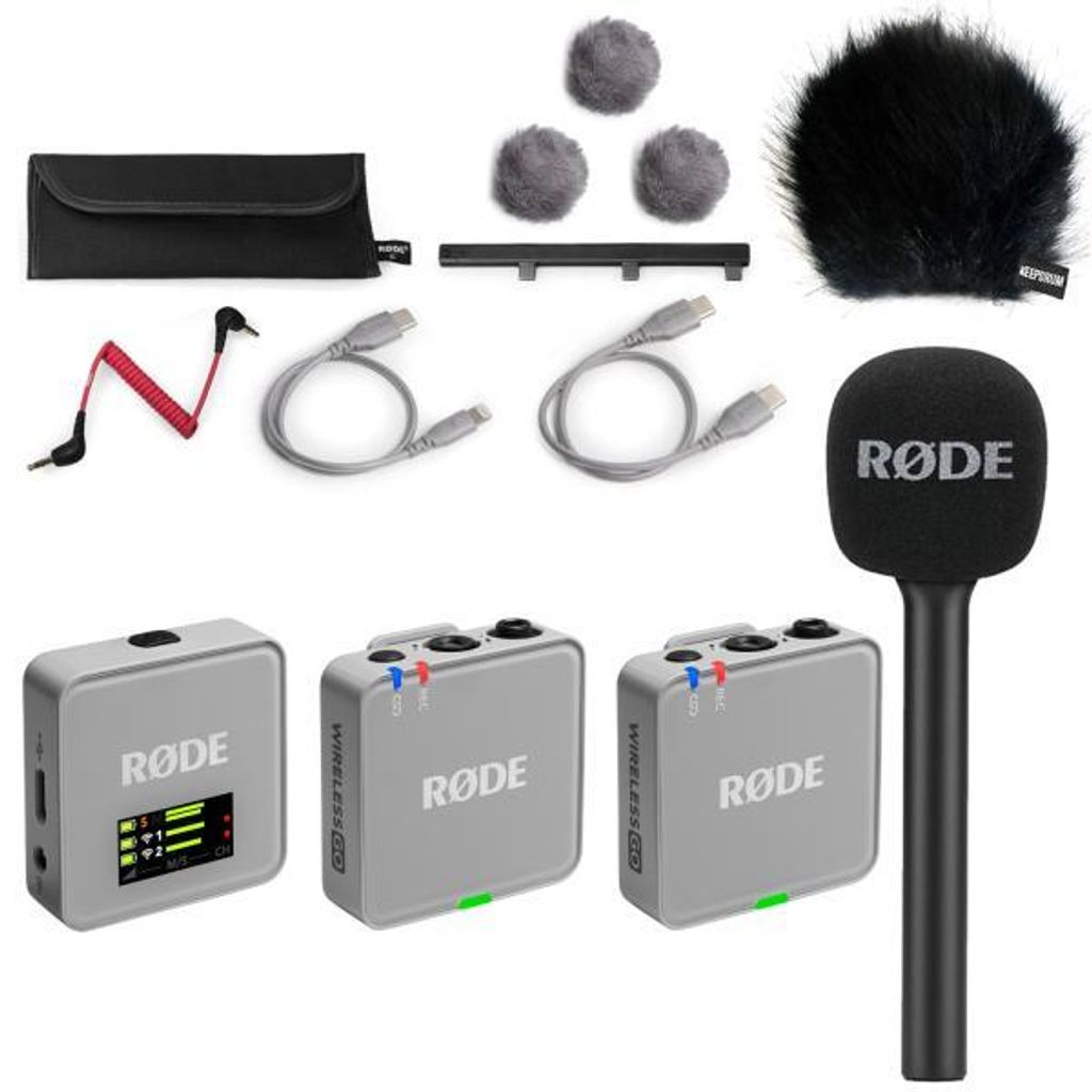 Rode Mikrofon-Funksystem Wireless GO Gen 3 Grau Interview Set 1 BK