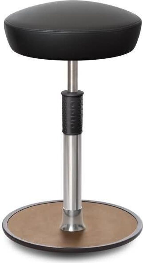 Sitz- Stehhocker Free Tall Hutsitz skai Kunstleder schwarz chrom /Natur.