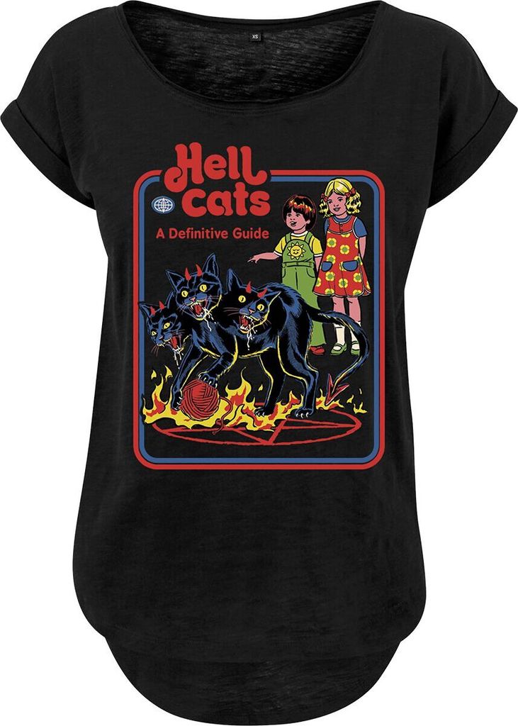 Steven Rhodes T-Shirt Damen Hell Cats schwarz XXL