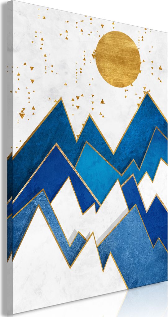 Vlies Leinwandbild - Snowy Peaks (1 Part) Vertical 40x60 cm Abstrakt c-A-0195-b-a