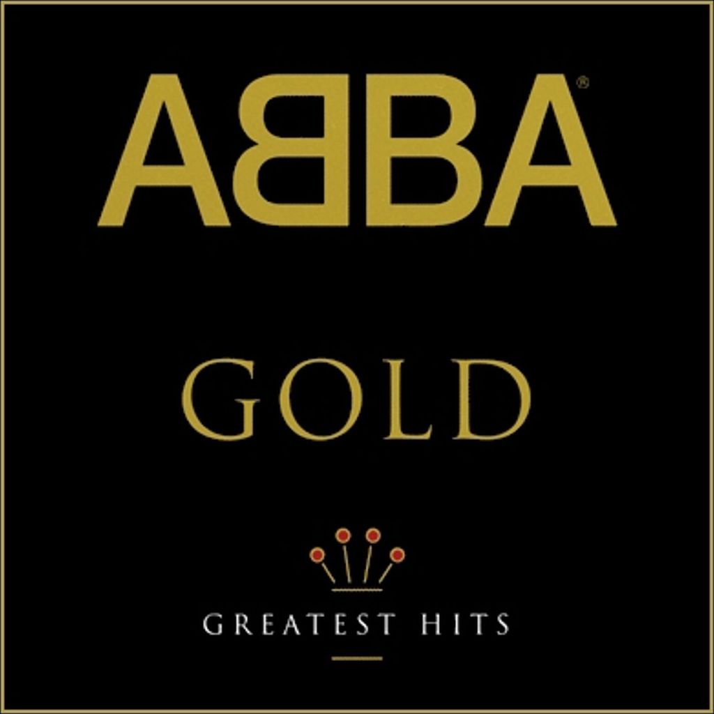 Album cover art for ABBA Gold: Greatest Hits.