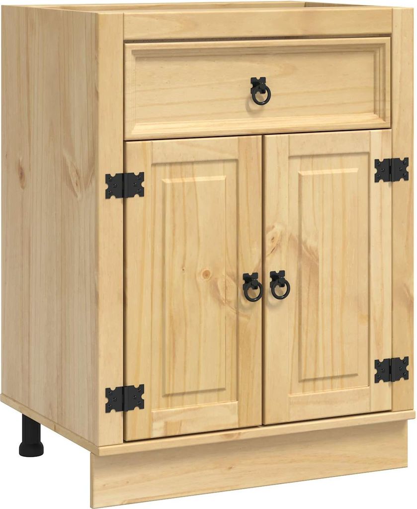 Schrank SKI Honigbraun 60 x 46 x 81,5 cm Massives Kiefernholz