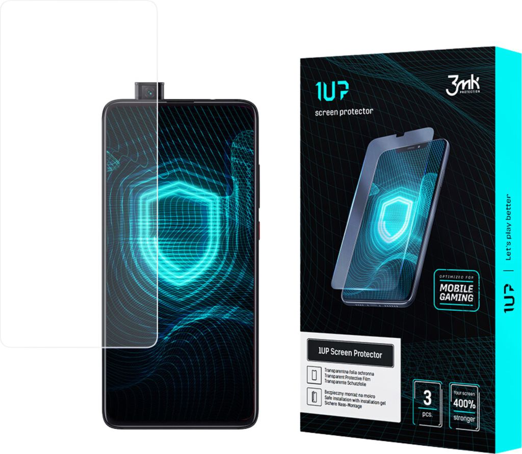3mk Display Schutzfolie 1UP für Redmi K20 transparent Gaming (3 Stück)