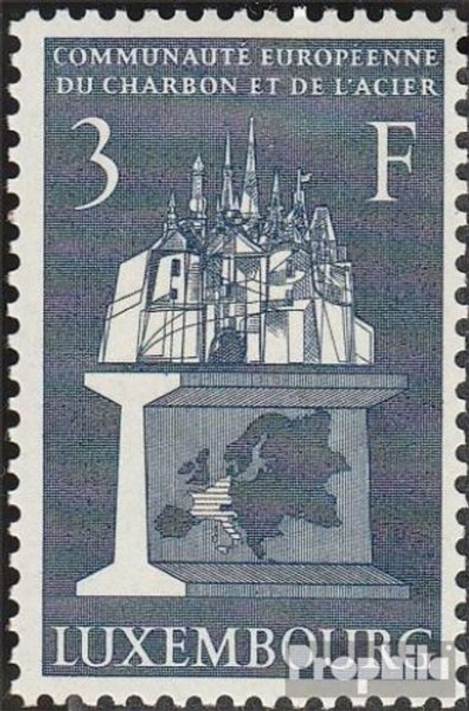 Briefmarken Luxemburg 1956 Mi 553 gestempelt Montanunion Produktbild 