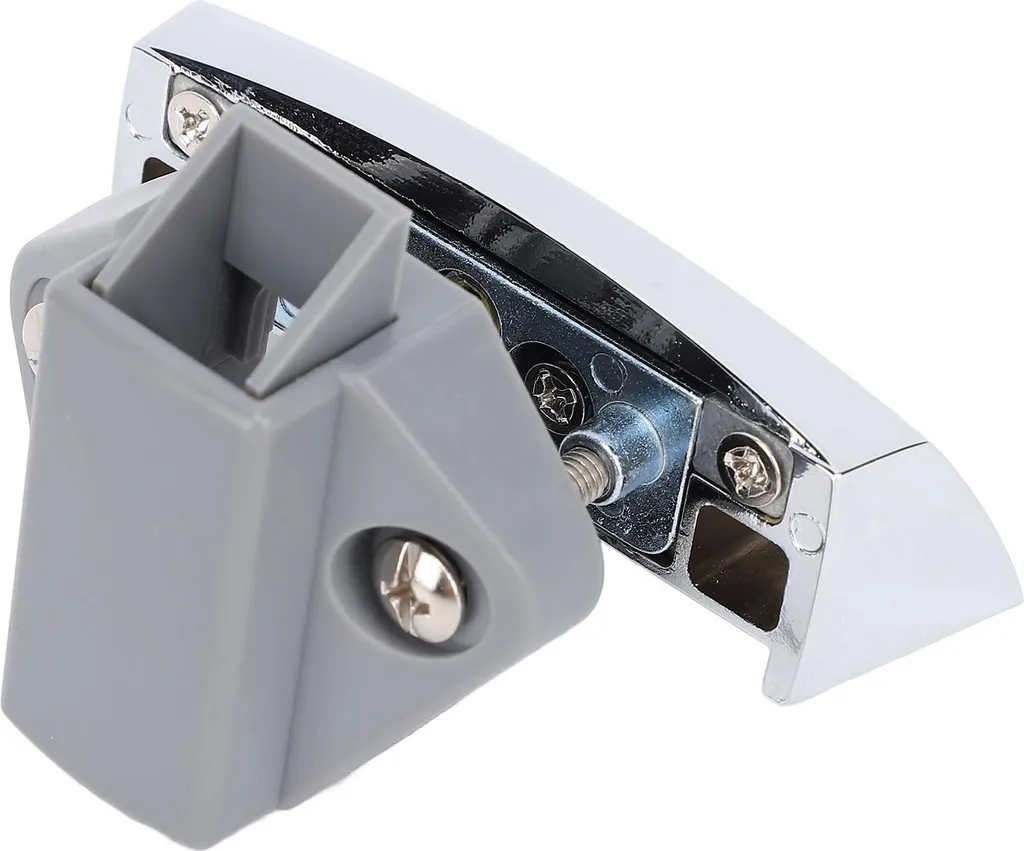 Kuuleyn Serratura per porta del bagno, 21 mm/0,8 pollici + ABS Set di serratura a leva per porta del bagno Manopola per bagno Cromo lucido per camper Yacht RV - Argento Kuuleyn Serratura per porta del bagno, 21 mm/0,8 pollici + ABS Set di serratura a leva per porta del bagno Manopola per bagno Cromo lucido per camper Yacht RV - Argento