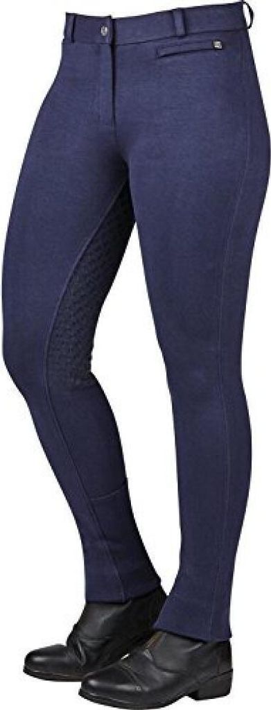 Dublin Damen Reithose Supa-fit mit Reißverschluss und Gel-Vollbesatz WB1098 (42 DE) (Marineblau)