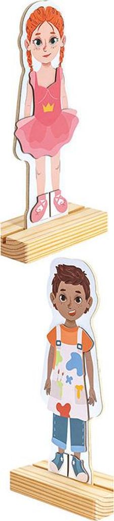 Bigjigs Toys Anzieh-Puzzle Für Mädchen – 10-teiliges Holz-Puzzle Zur Förderung Von Feinmotorik & Kreativität