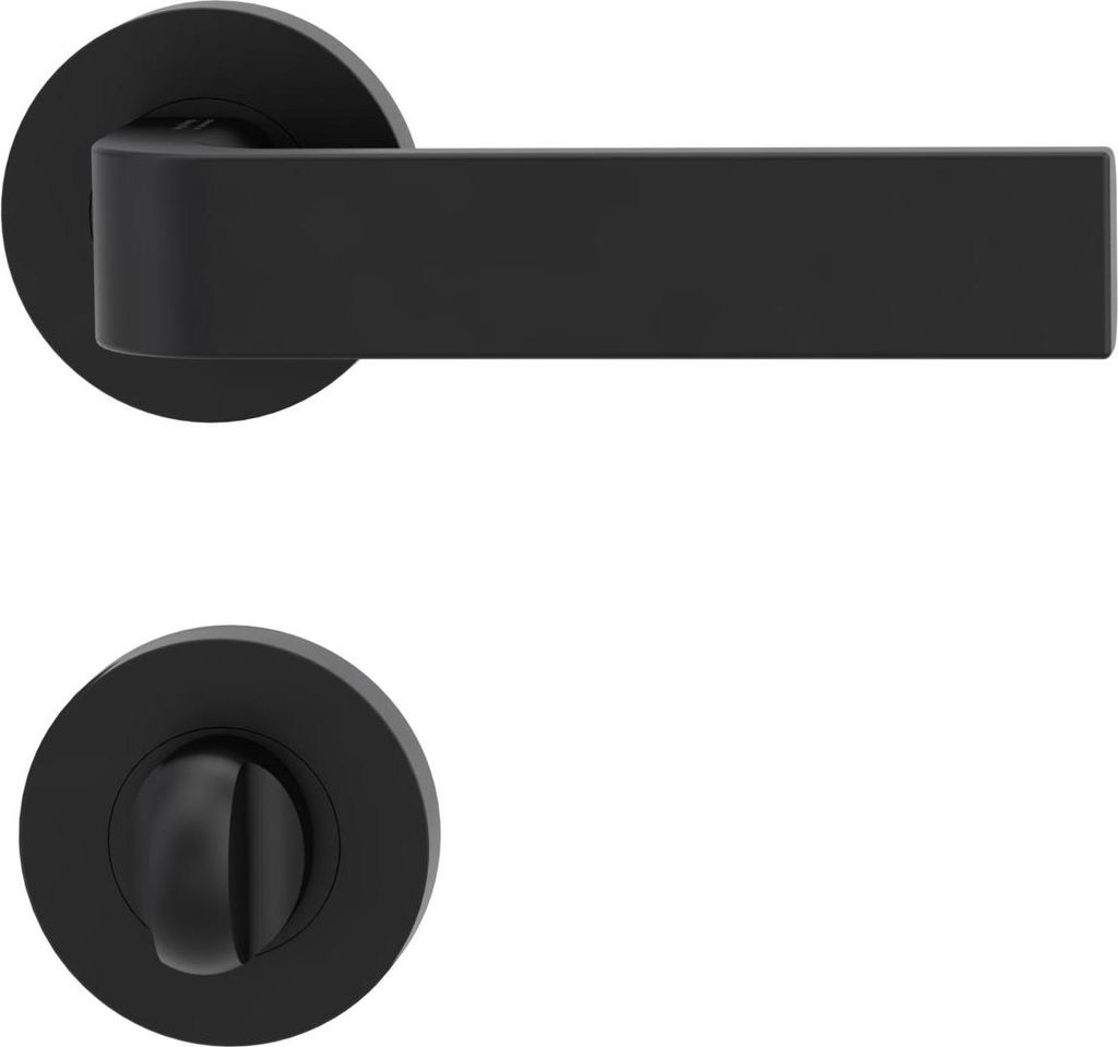 GRIFFWERK Rosettengarnitur GRAPH SIEGER DESIGN WC-Schloss Graphitschwarz