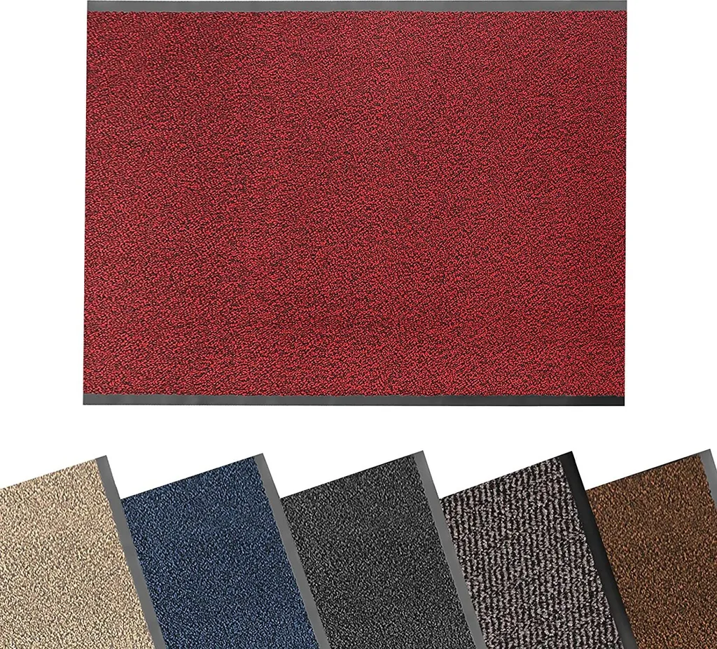Grand tapis d'entrée absorbant SKY rouge - Barrière anti-saleté