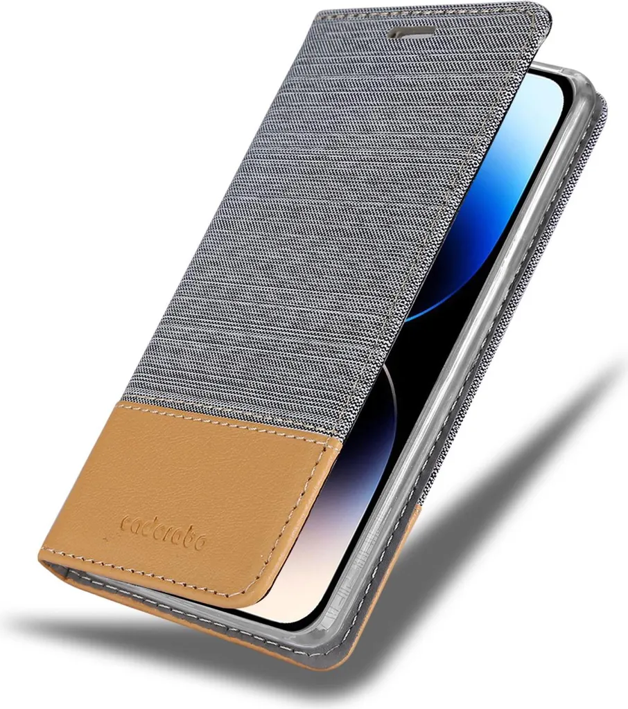 Custodia Cadorabo per Apple iPhone 14 PRO custodia protettiva in grigio custodia per cellulare custodia a libro cover