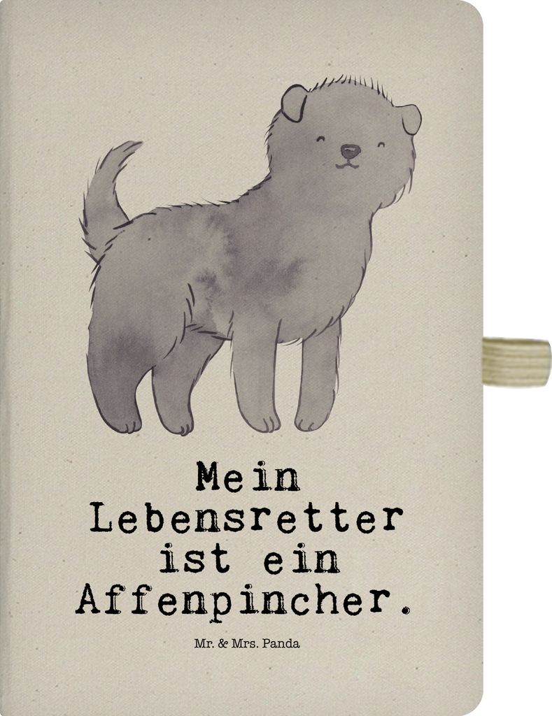 Mr. & Mrs. Panda notizbuch Affenpincher Lebensretter - Transparent - Geschenk, a4, Kladde, Skizzenbuch, Tagebuch, Journal