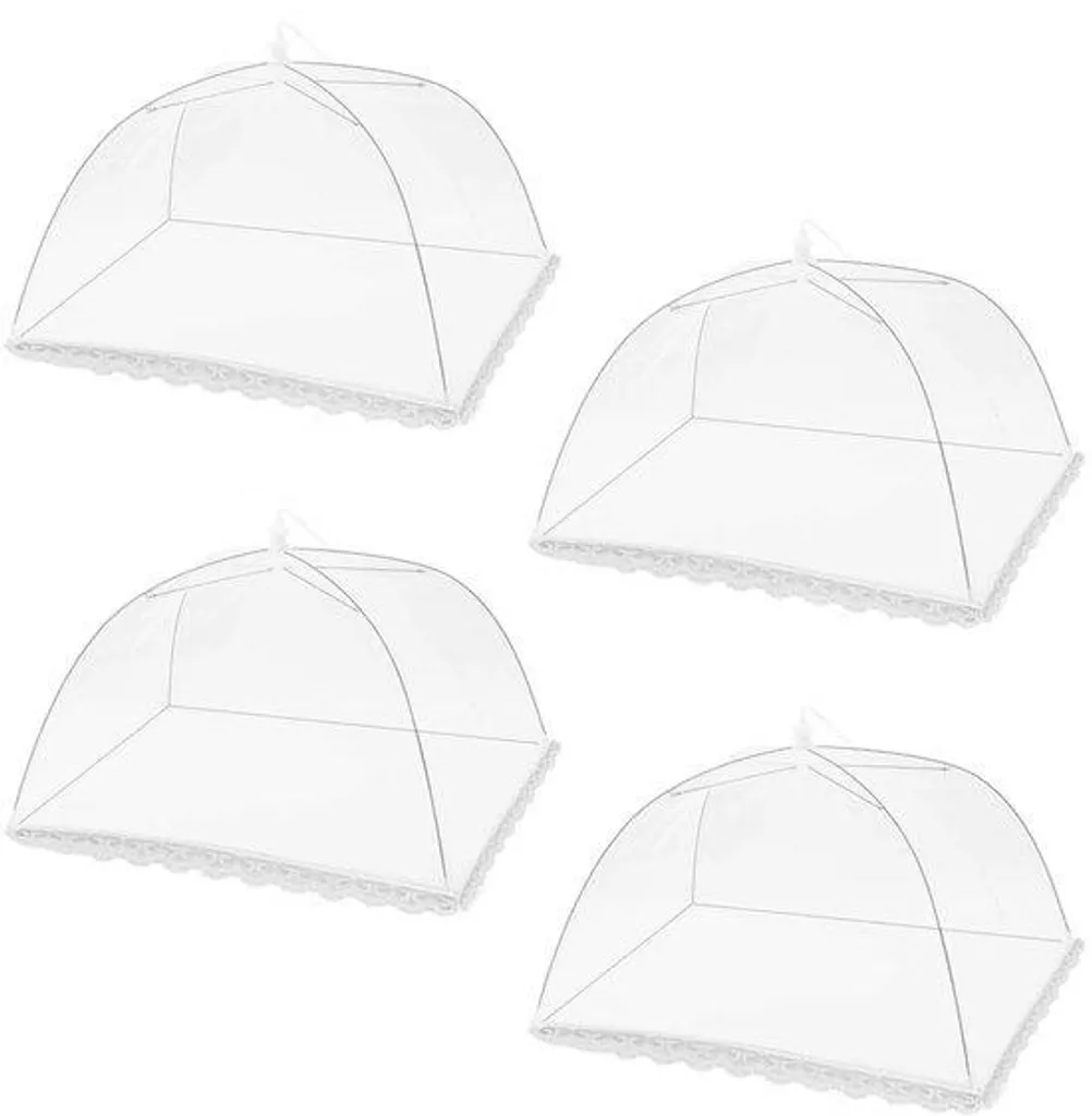 Lot de 4 nappes de pique-nique pliables 32x32 cm pour barbecue et camping