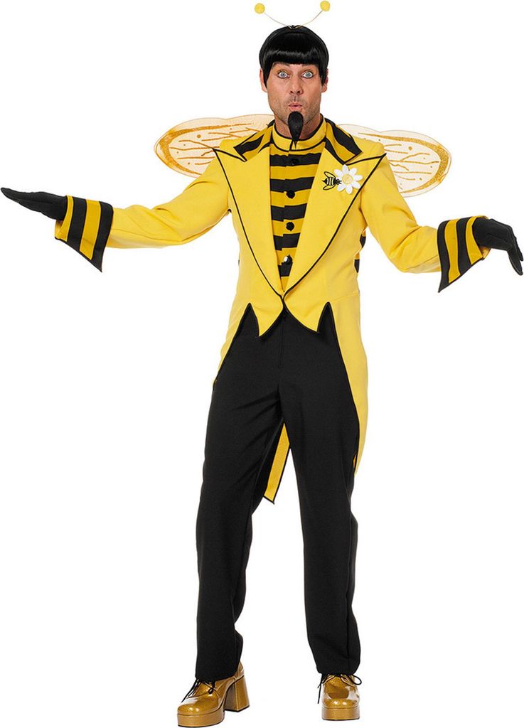 Bienen Frack Kostüm für Männer - Karneval Fasching Größe: 52