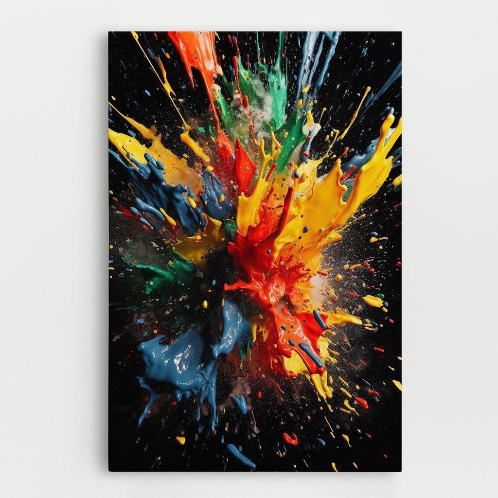 ARTHUB Leinwandbild 20x30 cm, Floating Color Splash | Wohnzimmerdekoration, Hängende Bilder, Wanddekoration, Heimdekoration, Abstrakte, Lebendig...