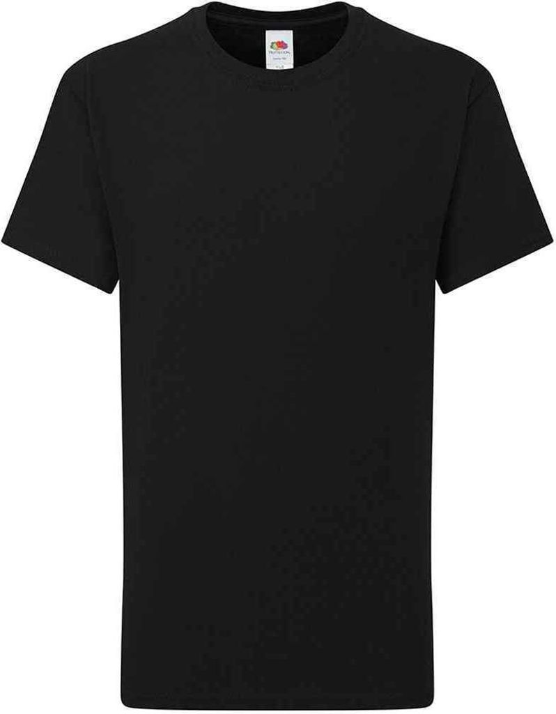 Fruit of the Loom - "Iconic 195" T-Shirt für Kinder RW9617 (104) (Schwarz)