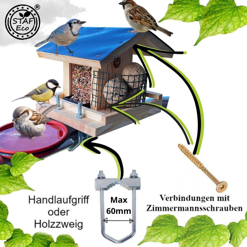 STAFECO Vogelhäuser Vogelfutterhaus für Kaufland.de