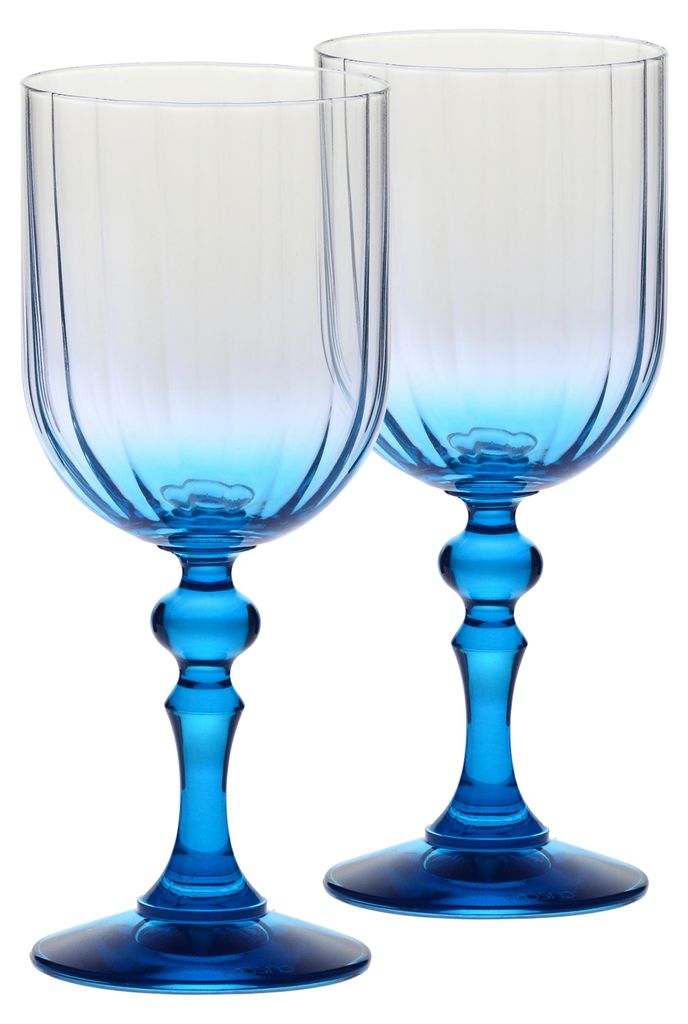 KROSNO Bubble Türkise Weingläser, 2-er Set, 300 ml