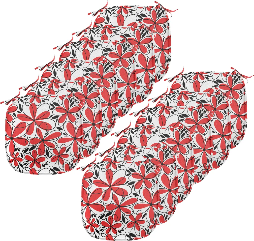 Galette de Chaise pour Salle à Manger Pack de 12 Coussins Lavables 40x40 cm
